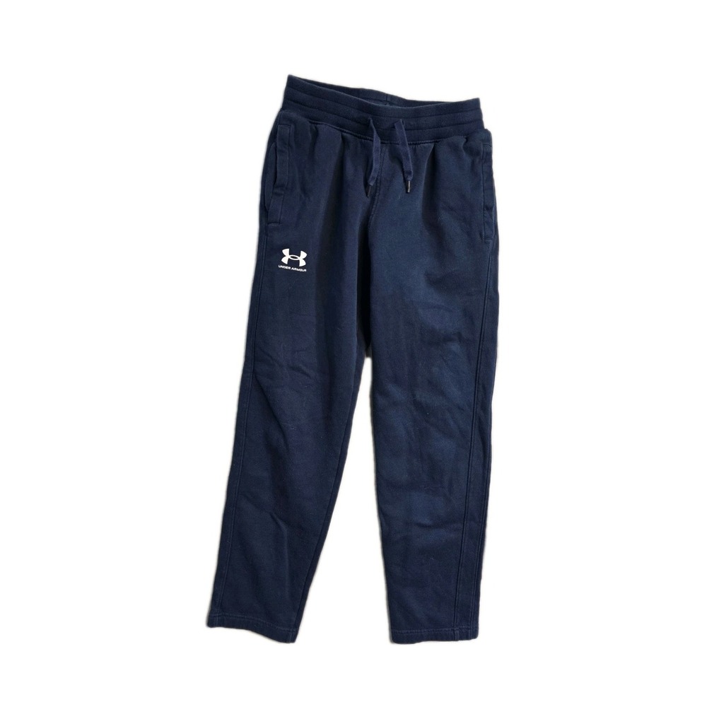 Under Armour Men's Joggers Small Coldgear Navy Blue Drawstrings Cotton Blend